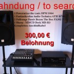 Musikanlage PA-Anlage gestohlen - bis zu 300€ Belohnung