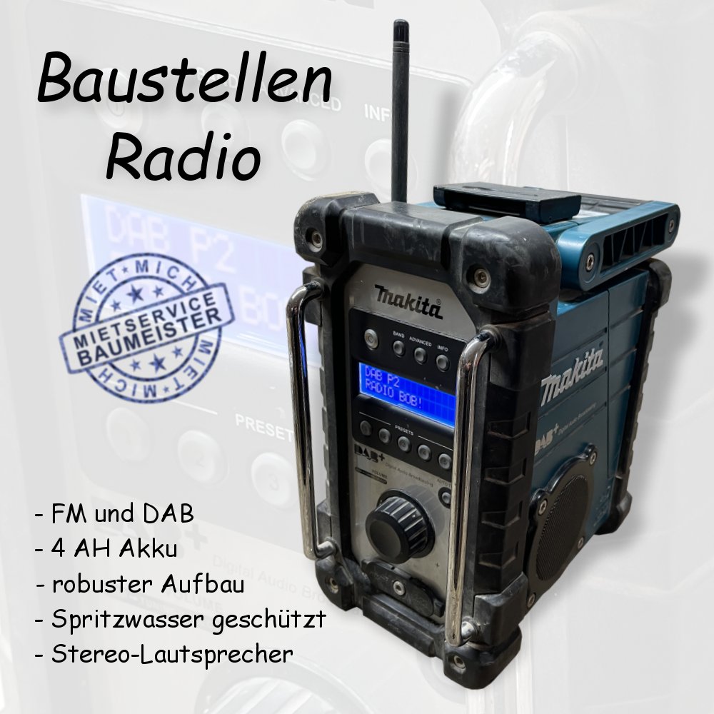 Baustellenradio DAB Radio zu vermieten mieten