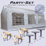 Party-Set Zelt 6x3m Stehtisch Bierzeltgarnitur zu vermieten mieten